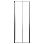vidaXL Cabine de douche ESG dépoli 70x70x180 cm Noir