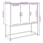 vidaXL Buffet haut noir 100 5x39x107 cm acier