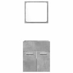 vidaXL Ensemble de meubles de salle de bain 2 Pièces gris béton