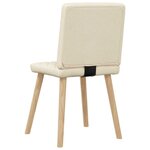 vidaXL Chaises à manger lot de 6 crème tissu