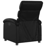vidaXL Fauteuil de massage inclinable électrique noir similicuir