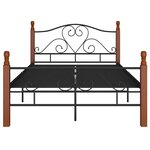 vidaXL Cadre de lit sans matelas noir métal 120x200 cm