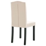 vidaXL Chaises à manger lot de 2 crème tissu