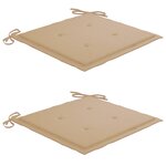 vidaXL Chaises de jardin avec coussins lot de 2 Bois d'acacia massif