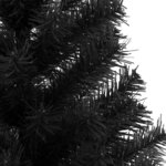 vidaXL Sapin de Noël artificiel avec support noir 120 cm PVC