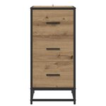 vidaXL Buffet chêne artisanal 35.5 x 35 x 76 cm Bois d'ingénierie