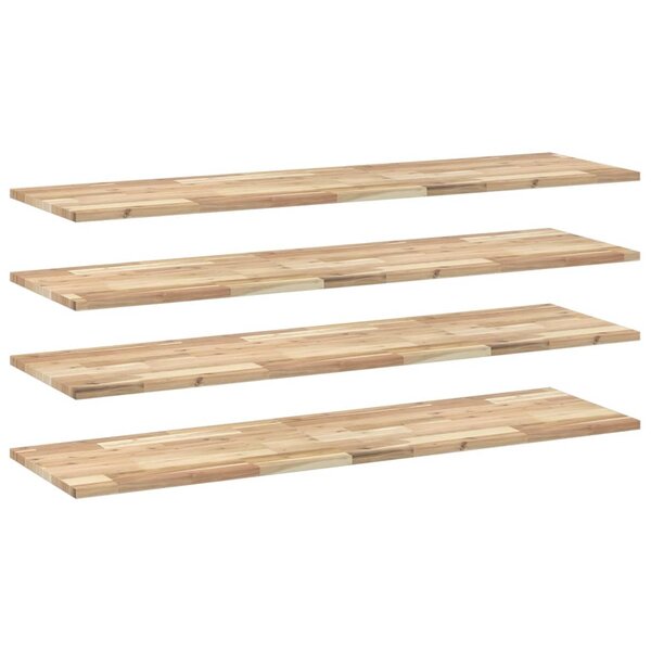 vidaXL Étagères flottantes 4 Pièces 120x40x2 cm acacia massif non traité