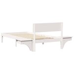 vidaXL Cadre de lit avec tables de chevet Blanc Bois massif en pin