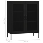 vidaXL Armoire de rangement Noir 80x35x101 5 cm Acier