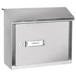 Pack Bouche d'entrée + Boîte aux lettre en acier inoxydable  V4071  Fente 33 x 4 cm