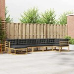 vidaXL Ensemble de canapés d'extérieur 7 Pièces Blanc et anthracite