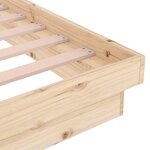 vidaXL Cadre de lit bois massif 120x190 cm petit double