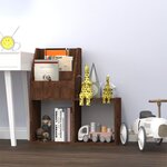 vidaXL Porte-revue pour enfants Chêne marron 71x30x78 5 cm