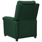 vidaXL Fauteuil électrique de massage Vert foncé Tissu