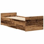 vidaXL Cadre de lit sans matelas vieux bois 90x190 cm bois ingénierie