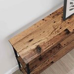 vidaXL Table console avec étagère Bois ancien 100 x 22.5 x 75 cm