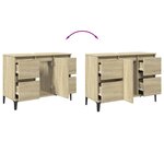 vidaXL Meuble d'évier chêne sonoma 80x33x60 cm bois d'ingénierie