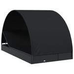 vidaXL Transat 2 places avec toit rond noir 211x112x140 cm