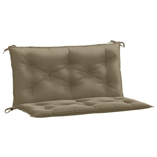 vidaXL Coussins de banc de jardin lot de 2 taupe mélangé tissu