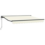 vidaXL Auvent rétractable électrique Crème 3 5 x 2 m