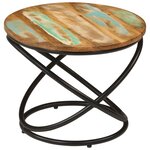 vidaXL Table basse Ø50x40 cm bois de récupération massif et acier