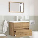 vidaXL Set de Meubles de Salle de Bain 2 Pièces Chêne artisanal