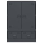 vidaXL Buffet haut anthracite 67x39x95 cm acier