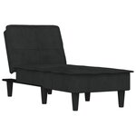 vidaXL Chaise longue noir velours