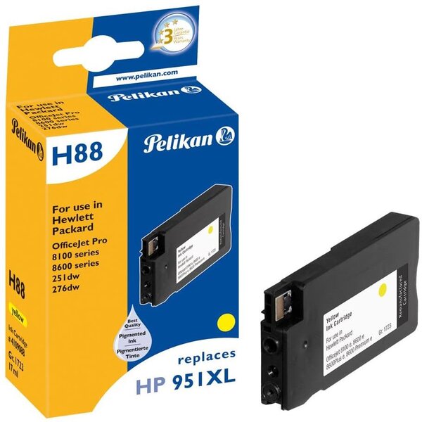 H88 cartouche jet d'encre compatible avec oem cn048ae 951/951xl jaune pelikan printing
