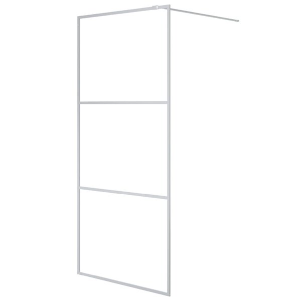 vidaXL Paroi de douche Argenté 90x195 cm Verre ESG transparent