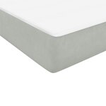 vidaXL Sommier à lattes de lit et matelas gris clair 160x220cm velours