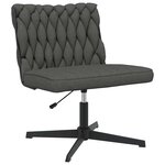 vidaXL Chaise pivotante de bureau Gris foncé Tissu