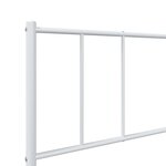 vidaXL Cadre de lit métal avec tête de lit/pied de lit blanc 90x190 cm