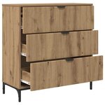 vidaXL Buffet chêne artisanal 79 5 x 33 x 82 cm Bois d'ingénierie