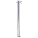 vidaXL Colonne à eau de jardin 80 cm acier inoxydable rond