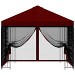 vidaXL Abri de jardin avec parois 3 x 3 m Bordeaux Polyester et Acier