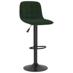 Vidaxl tabourets de bar 2 pcs vert foncé velours