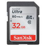 Carte mémoire Secure Digital (SD) Sandisk Ultra 32Go SDHC Class10