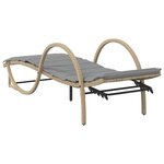 vidaXL Chaise longue avec coussin beige 60x199x42 cm résine tressée