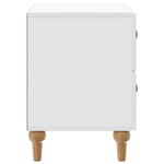vidaXL Cabinet de chevet Blanc 62 x 34 5 x 48 cm Bois d'ingénierie