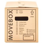 vidaXL Boîtes de déménagement Carton XXL 200 Pièces 60x33x34 cm