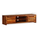 vidaXL Meuble TV Bois massif 120x30x30 cm