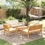vidaXL Ensemble bistrot 5 Pièces Marron 75 x 45 x 38cm
