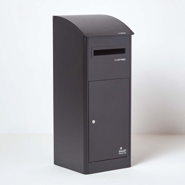 Boîte à colis Extra-Large Noir 1 porte Couvercle incliné Acier galvanisé SMART PARCEL BOX™