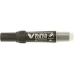 Marqueur Permanent Rechargeable V SUPER COLOR Begreen Pointe Biseautée Moyenne Noir PILOT