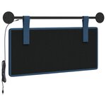 vidaXL Tête de lit suspendue Avec lumière LED Bleu Tissu
