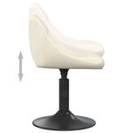 Vidaxl chaises pivotantes de salle à manger 2 pcs crème velours