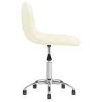 vidaXL Chaise pivotante de salle à manger Crème Tissu