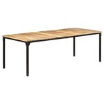 vidaXL Table de salle à manger 220x100x76 cm Bois de manguier brut