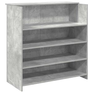 vidaXL Bureau de réception gris béton 100x50x103 5cm bois d'ingénierie